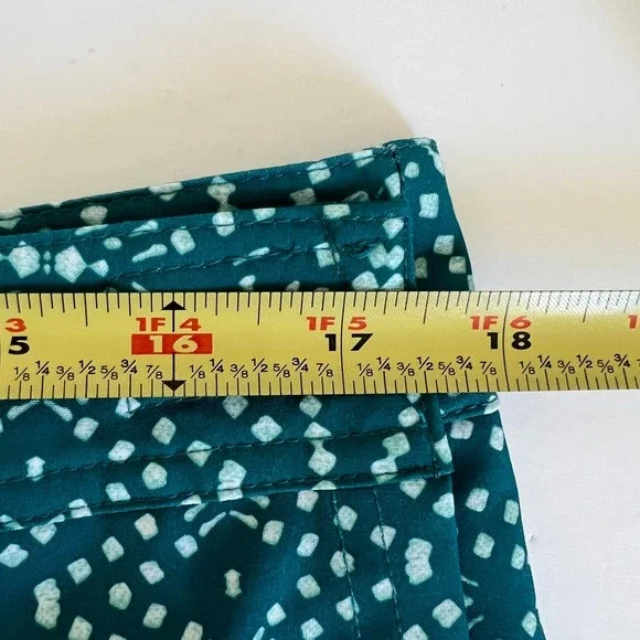 RipSkirt Hawaii Sz L Teal Blue Batik Wrap Skirt Length 2 Quick Dry Active - Picture 8 of 10